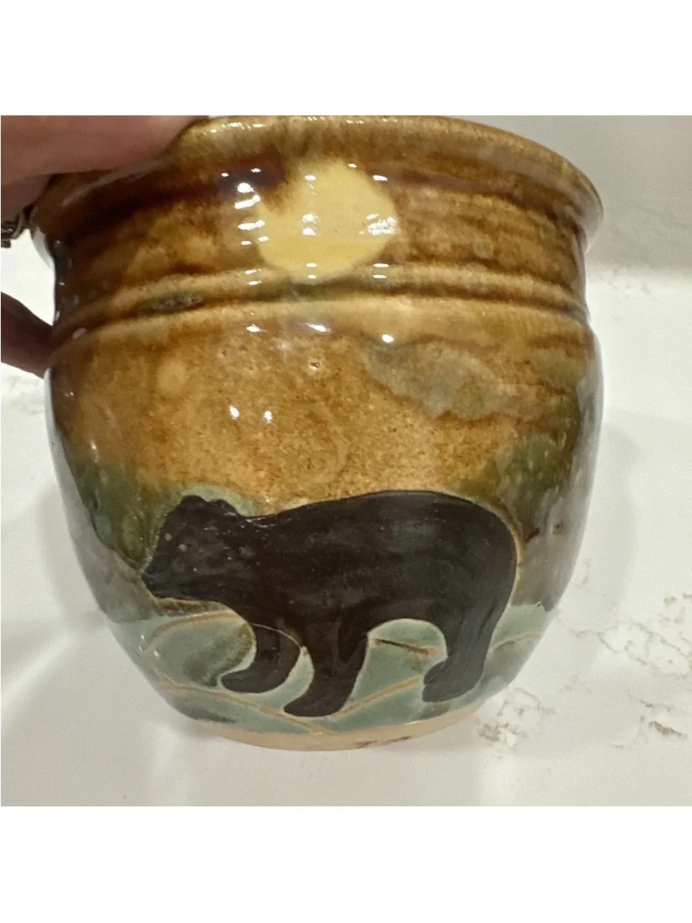 Black Bear Pottery Dip Chiller Jones Pottery Gatlinburg, TN Smoky Mountains